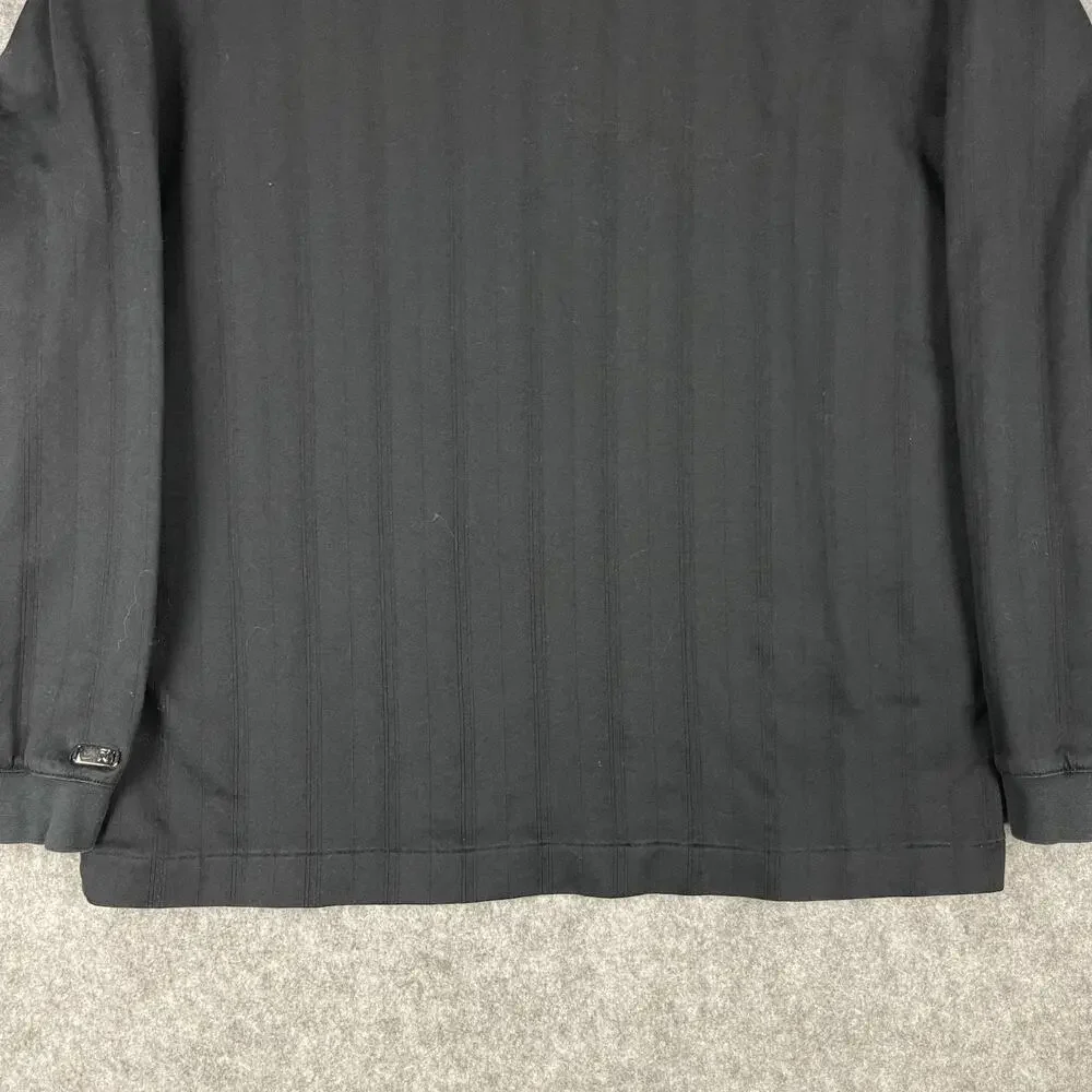 Nike Tiger Woods 2010 US Open‎ Polo Shirt Mens Medium Black Dri-FIT Drop Needle